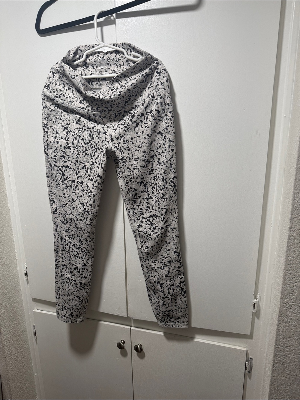 RBX Speckled Black and White and Mint High-Waist Leggings